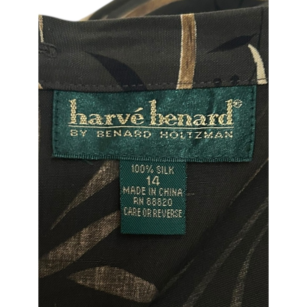 VTG Harvé Benard Women's Size‎ 14 Silk Midi Maxi Dark Whimsigoth Grunge Skirt - Picture 3 of 8
